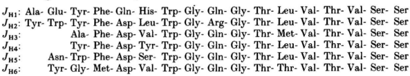 six-human-JH-germline-genes